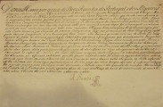 Carta Patente da Raínha Dona Maria (1ª) por Graça de Deus Raínha de        Portugal e dos Algarves, daquém e dalem Mar em África, Senhora da      Guiné…, etc a Marcelino Freire Telles, Alferes da Sétima Companhia do     Regimento de Cavalaria de Moura de que é Coronel o Brigadeiro D. José      da Costa, para Tenente da Mesma Companhia, posto que vagou pela     Promoção de João Diogo Perry, “ Pelo que ordeno ao Conde Reinante de     Schaumbourg Lippe, meu muito Prezado Primo … que Governa as Armas    da Prov